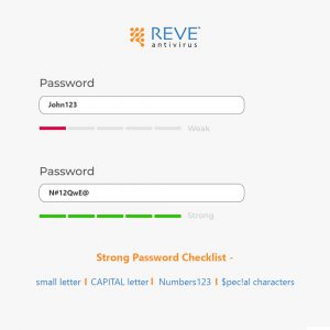 Strong password checklist
